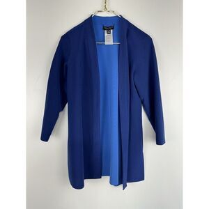 Susan Graver Women's Top XS Petite Every Day LK Fusion Reversible Blue A479181